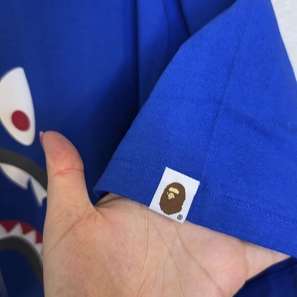 NWT- BAPE -Shark Tee- Dark Blue- Size XXL - Picture 7 of 13